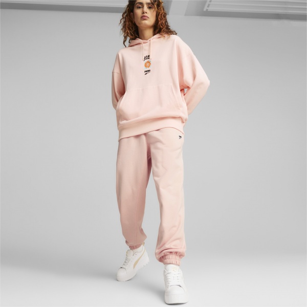 Джемпер Puma PUMA DOWNTOWN OVERSIZED GRAPHIC HOODIE TR 53836366 р. XS оранжевый