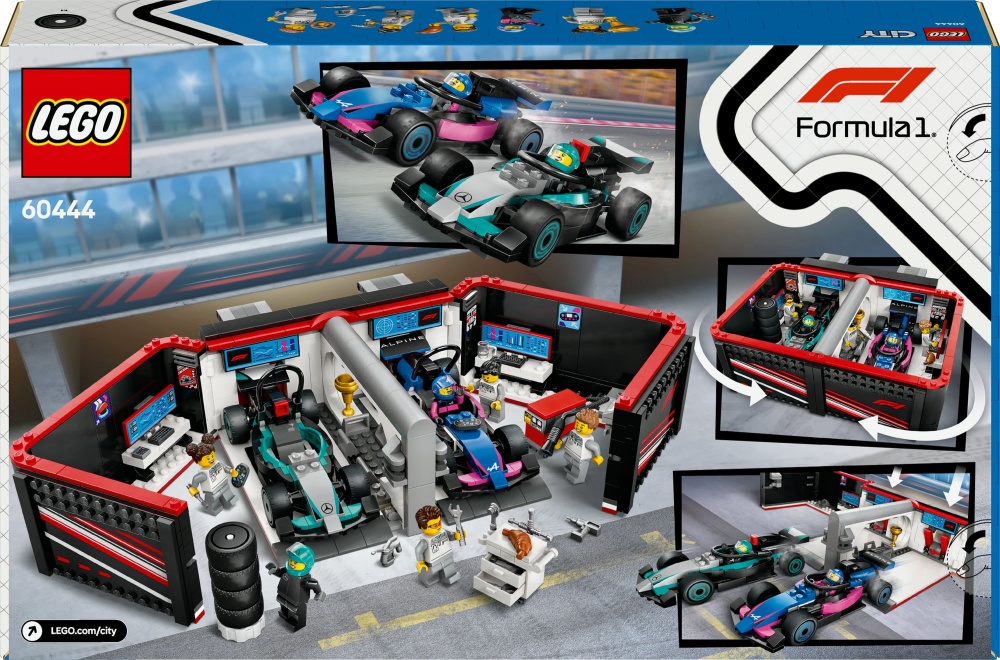 Конструктор LEGO City Гараж F1® та автомобілі Mercedes-AMG і Alpine 60444