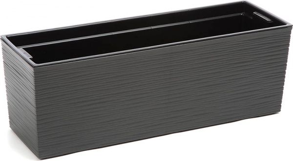 Горщик для квітів Lamela Бегонія долото прямокутний 37,7л графіт 