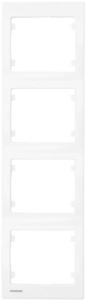 Рамка чотиримісна Siemens IRIS вертикальна білий G-S18104