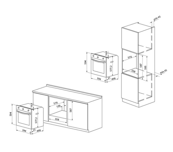 Духовой шкаф Pyramida FN 100 EPL GSA (73)