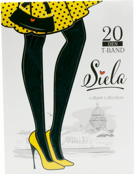 Колготки SIELA T BAND 20 den nero р. 5 черный 
