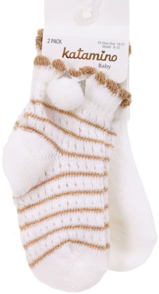 Шкарпетки для дівчаток KATAMINO K44064 KTM86163 р.6-12 молочний 