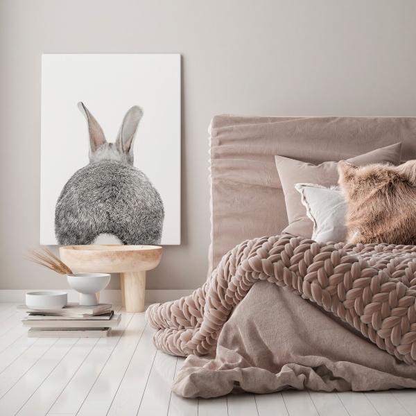 Картина на холсте Зайка з хвостиком 50x70 см WS Holst 14082211 