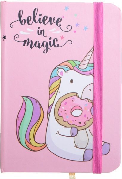 Книга для нотаток Unicorn with donut А7 80 аркушів