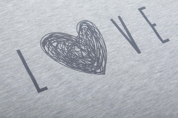 Туніка з принтом р. L сірий 