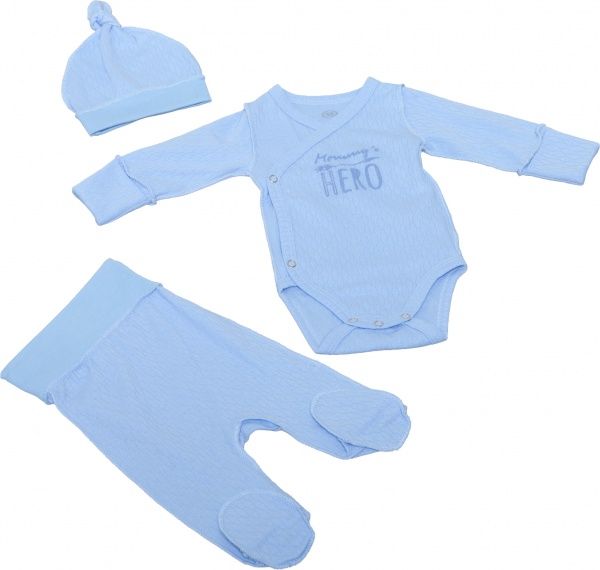 Комплект дитячого одягу Фламінго блакитний р.56 433-208 