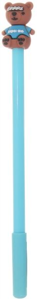 Ручка гелевая Фэшн мишка голубая 