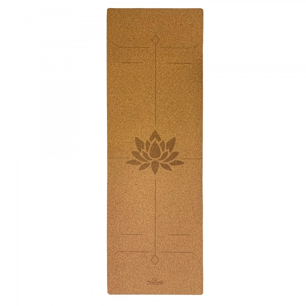 Килимок для йоги та фітнесу Dariana Лотос 183х61х0,4 см бежевий