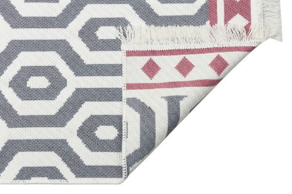 Килим Ekohali Arya AR 17 Grey Pink 120x180 см двосторонній 