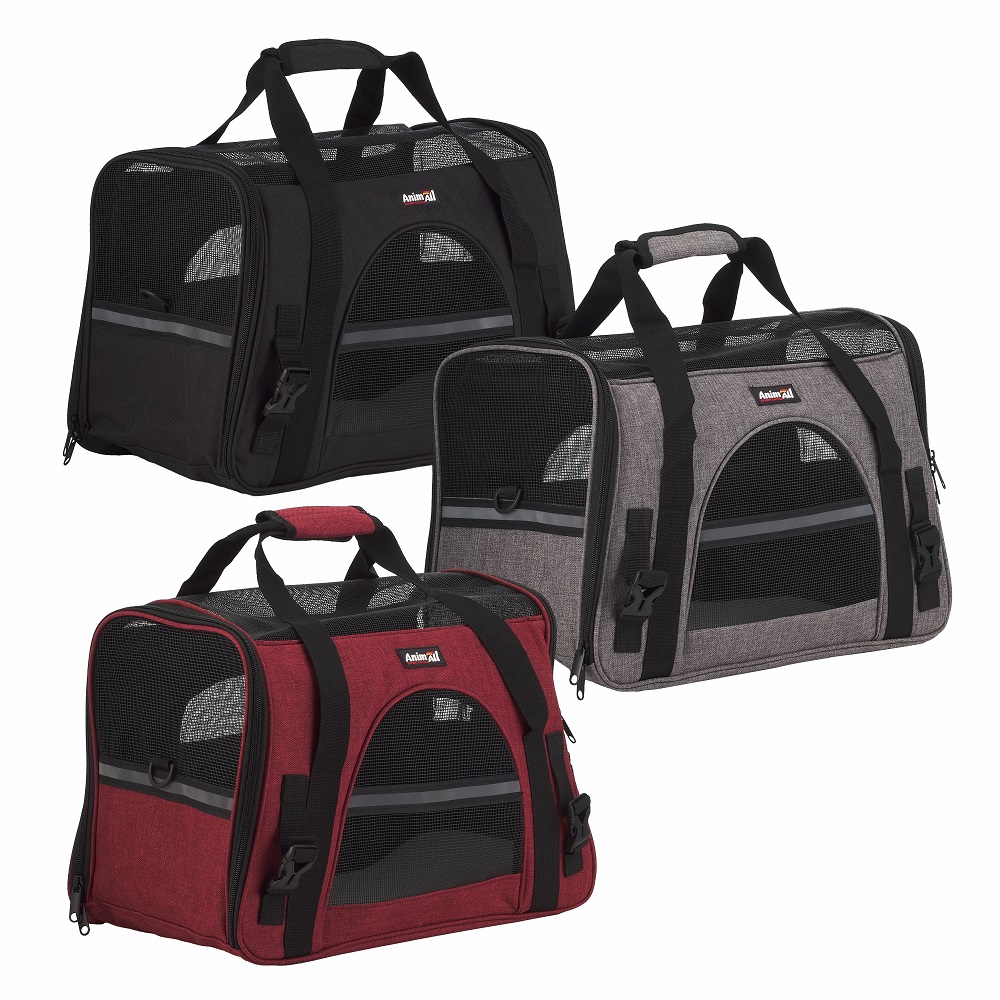 Сумка-переноска AnimAll мягкая для собак и кошек, цвет в ассортименте, 48х25х33 см.