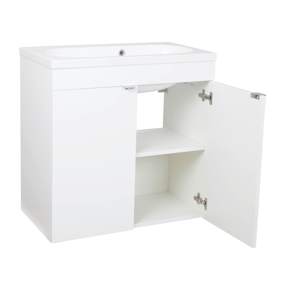 Тумба RIO (білий мат) з умивальником Status 70 см