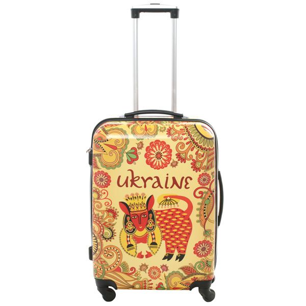 Чемодан Underprice Петриковская роспись Зверь 42x26x59 см