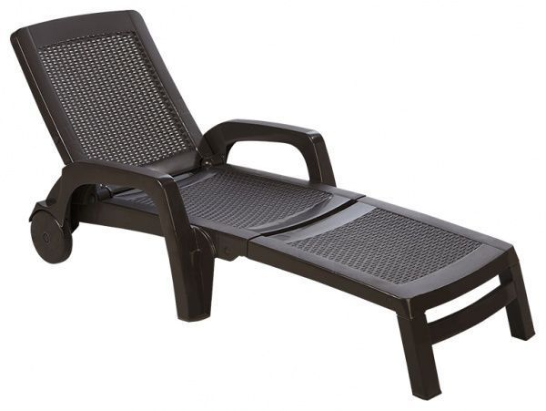 Лежак Miami коричневий 70x190 см 