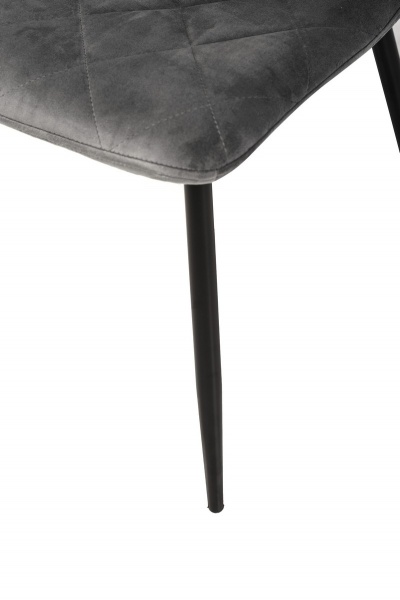 Стілець обідній Лаціо велюр сірий/чорний