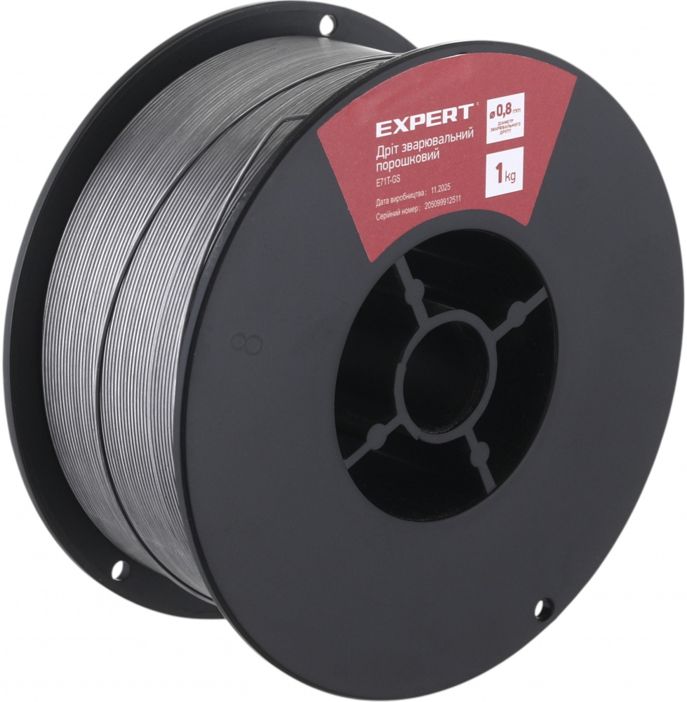 Дріт зварювальний Expert E71T-GS 0,8 мм 1 кг