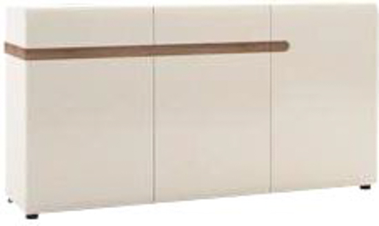 Комод Meble Wojcik LINATE 40 3D-2S LTK-03 альпійський білий/трюфель/альпійський білийтрюфель 