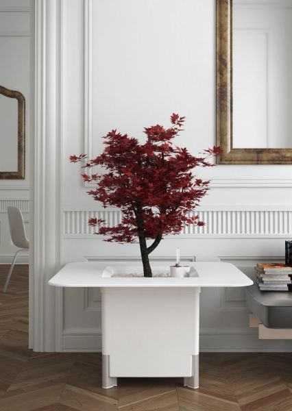 Горщик пластиковий Mondum Медітеранео 40x45x36 квадратний 36л білий 