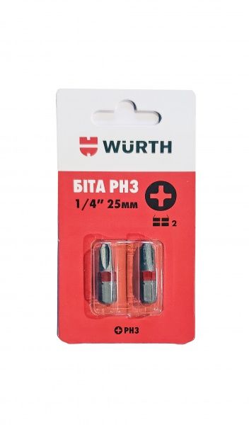 Бита WURTH PH3 25 мм 2 шт. 0614176648