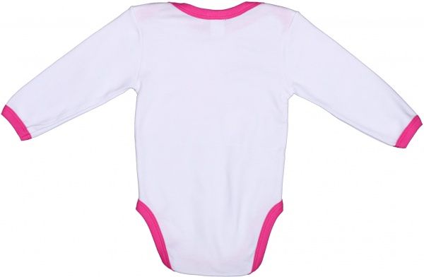 Боди детское для девочки Baby Veres Hello Bunny цельный р.78 бело-розовый 
