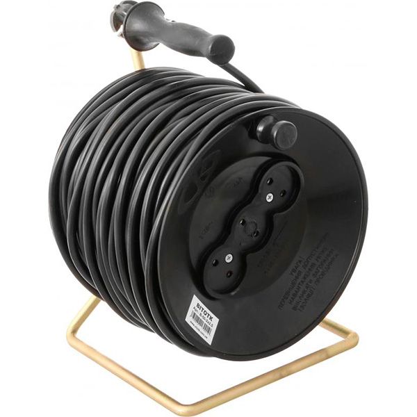 Удлинитель ОТК без заземления 3 гн. черный 50 м В-50-2х2,5 