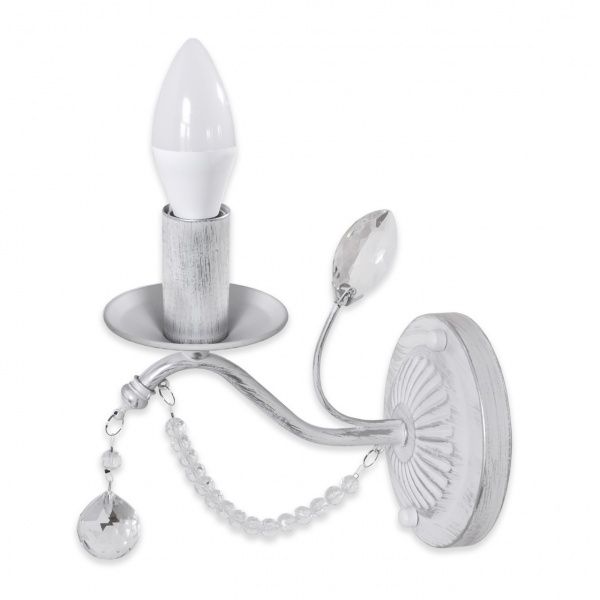 Бра Hopfen Wien 1x60 Вт E14 бело-серебряный 