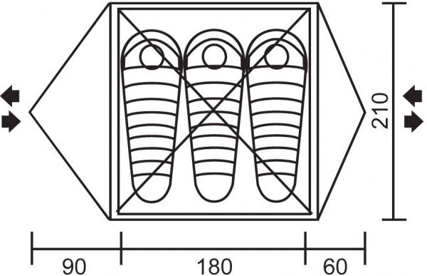 Палатка  RED POINT Steady 3 EXT 4823082700592