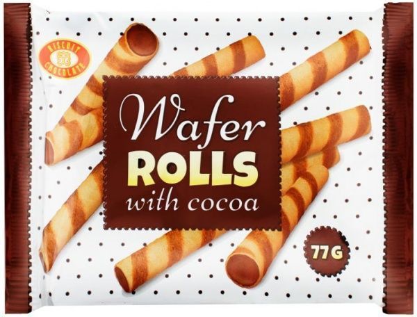 Трубочки вафельні з какао 77 г 