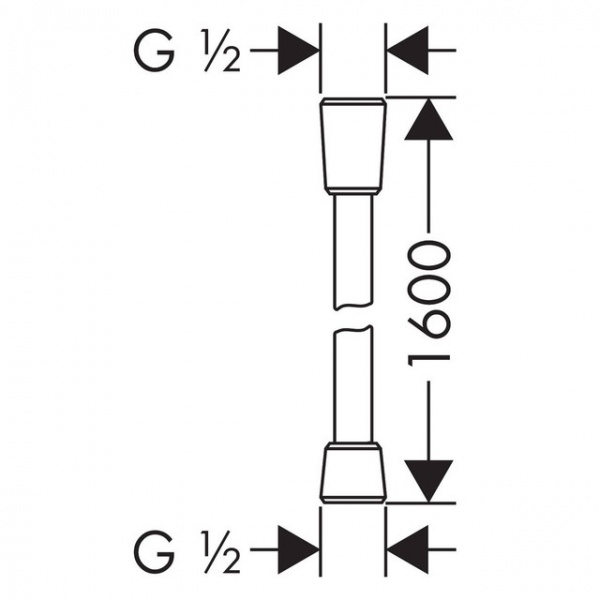 Душовий шланг Hansgrohe Isiflex 1,6 м 28276670