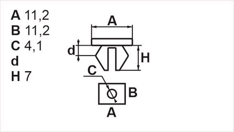 Пистон монтажный универсальный Romix (15012)