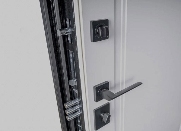 Дверь входная Abwehr MG3 (548 + 517) 086 Л (ЧШ + СМБ) черный/белый супермат 2050x860 мм левая