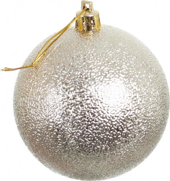 Набір ялинкових куль рельєфних в асортименті d 80 мм 24 шт./уп.