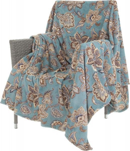 Плед Frannel Flower 220x220 см голубой La Nuit 