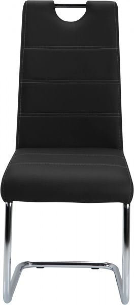 Стілець обідній GT Racer KY666 хром/чорний