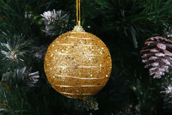 Куля новорічна Shunda пінопластиковий 80 мм золотий SDA200680G