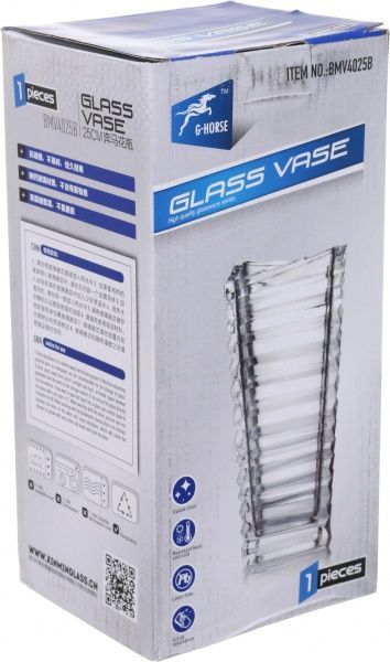 Ваза стеклянная Crystal Diana 24,5 см YIWU