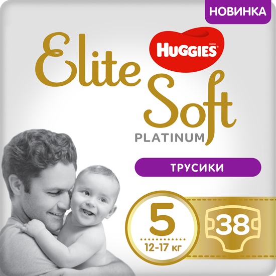 Подгузники-трусики Huggies Elite Soft Platinum 5 12-17 кг 38 шт.