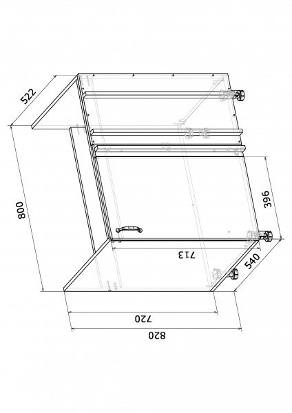 Тумба нижняя угловая МС Мэри Нщ 80х82х52,2 см дуб платиновый/белый Грейд