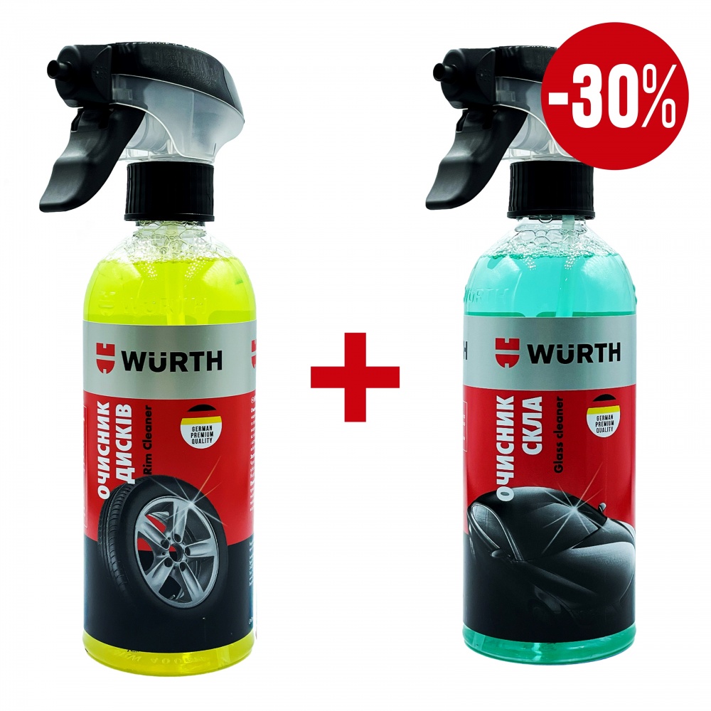 Набір WURTH Очисник скла та очисник колісних дисків 400 мл