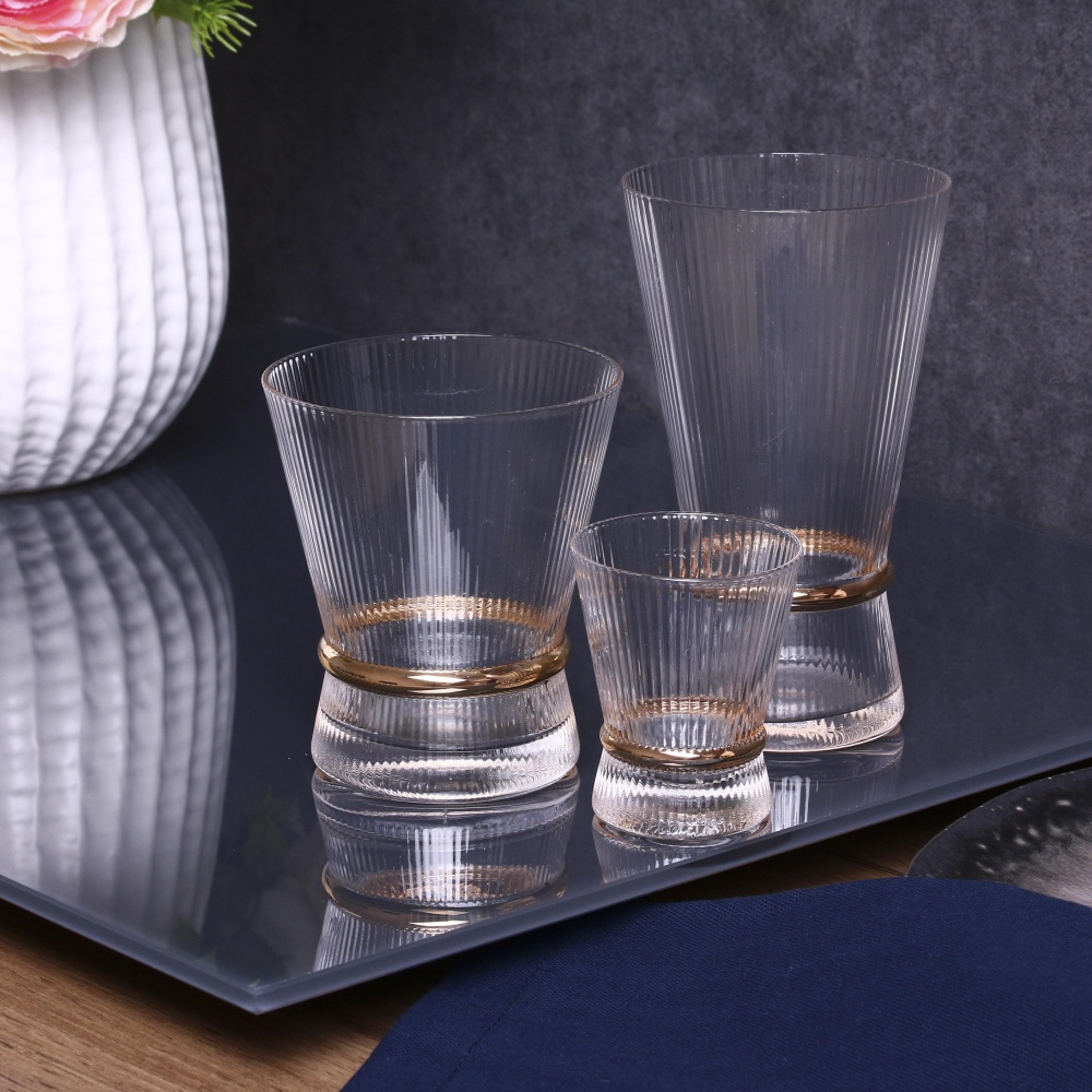 Стакан низкий Fiora Golden Ring, стекло 270 мл 1 шт.