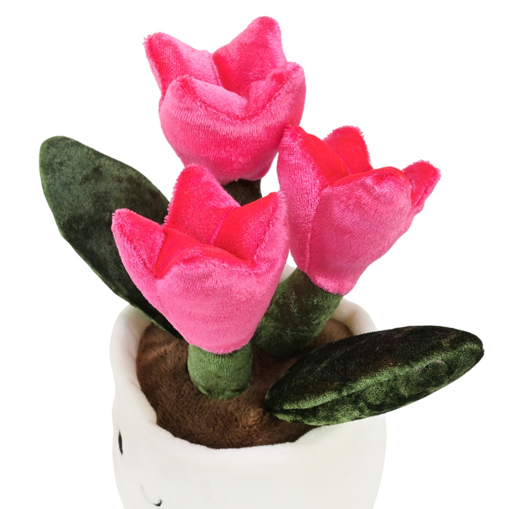 Мягкая игрушка Plush and Co Цветочки тюльпан 10х10х20 см розовый с белым PLC25053