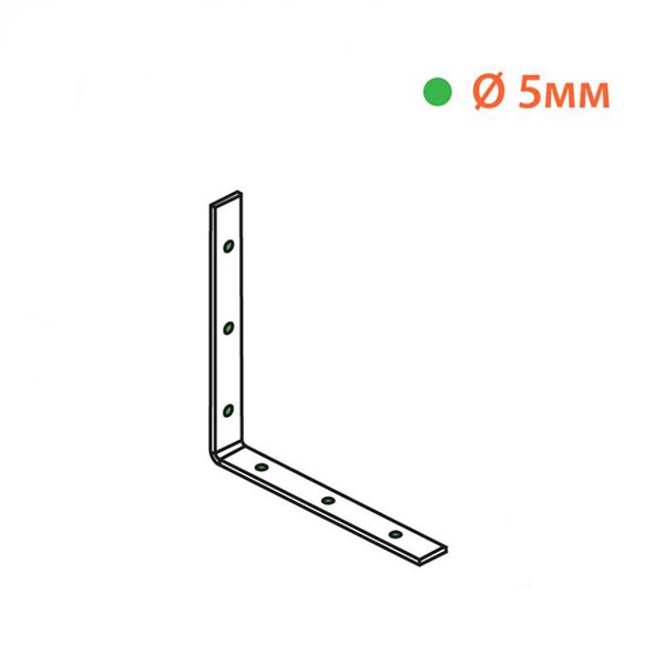 Кутник вузький Kolchuga рівносторонній 140x140x18 мм 3 мм