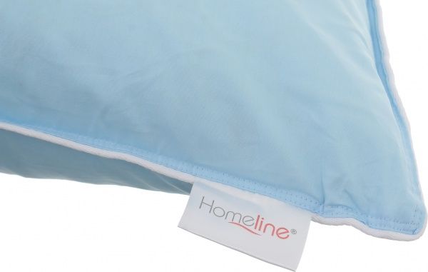 Подушка блакитна з кантом 50х70 см 10% пух Home Line