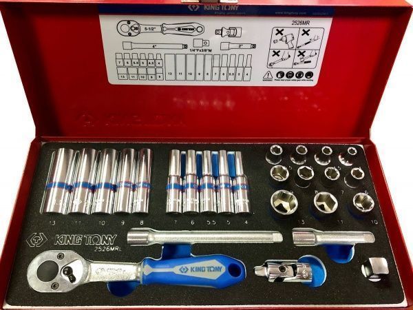 Набор головок KING TONY 26 шт. 2526MRL