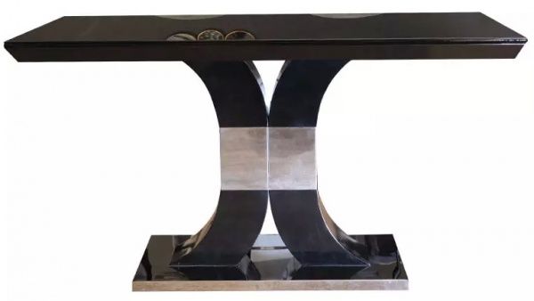 Стол обеденный Космо DT2020-1 1400х800х760 черный глянец 