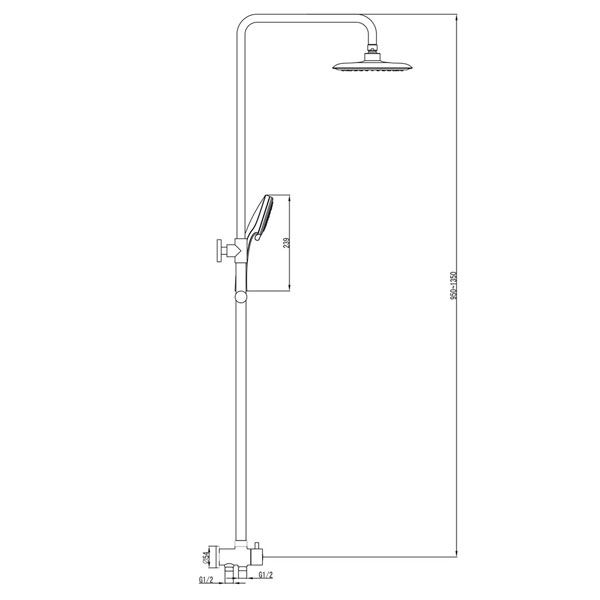Душова система Ravak DS 090.00