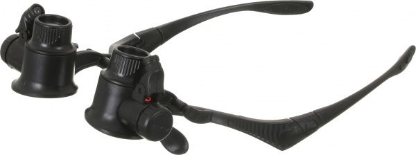 Очки увеличительные, бинокулярные, с LED подсветкой, LBLED10-25 Zhongdi