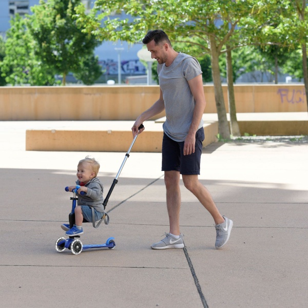 Самокат Micro Mini 3in1 Deluxe Plus LED синий MMD145 