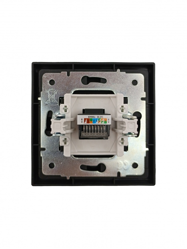 Механизм розетки компьютерная HausMark Juna черный