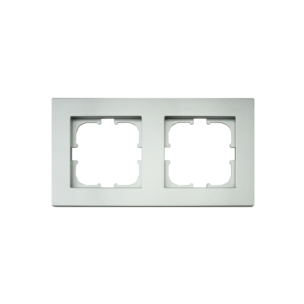 Рамка двухместная EXEN Karell горизонтальная серебро 200-100000-102